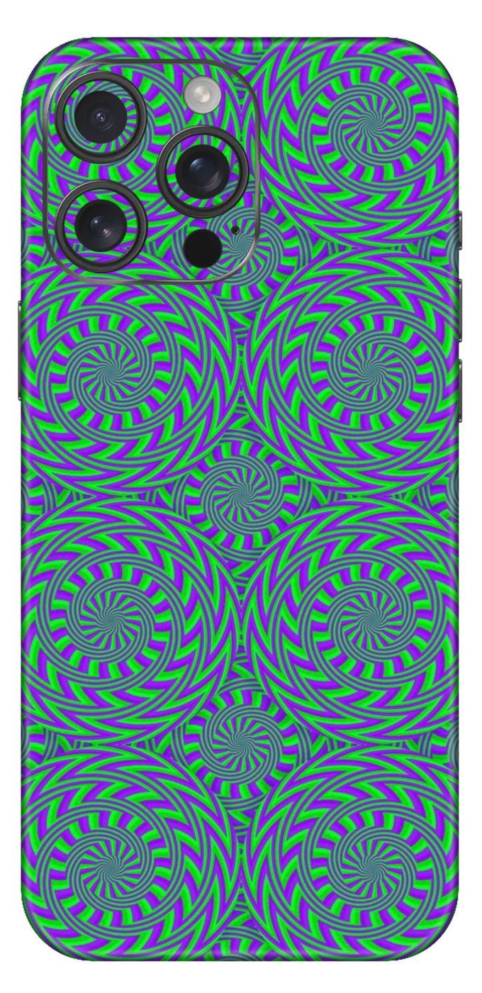 Green Purple Illusion Mobile Skin