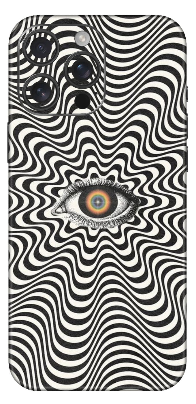 Grey Illusion With Eye In Middle Mobile Skin