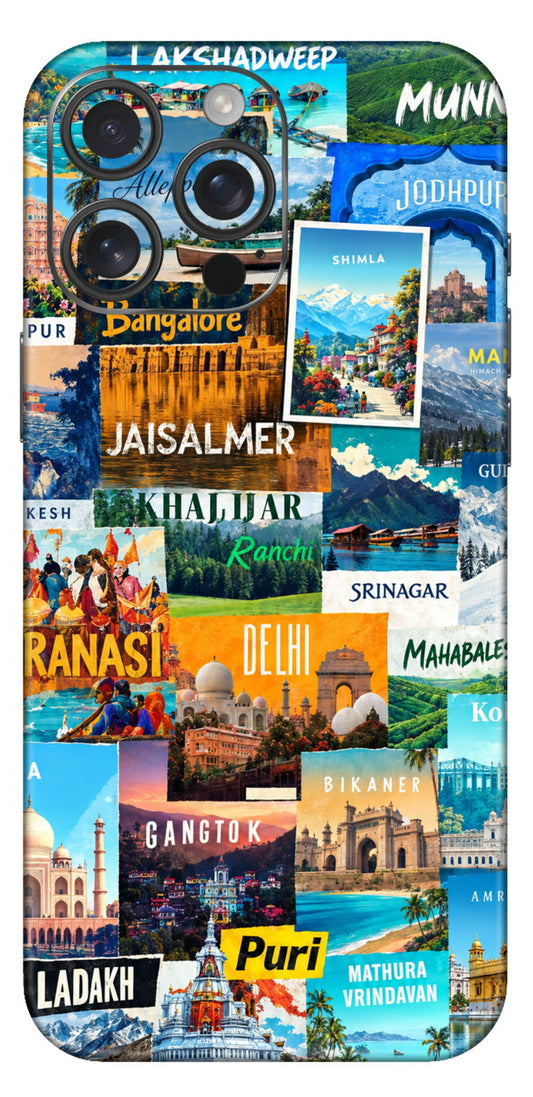 India Travel Destinations Collage Mobile Skin