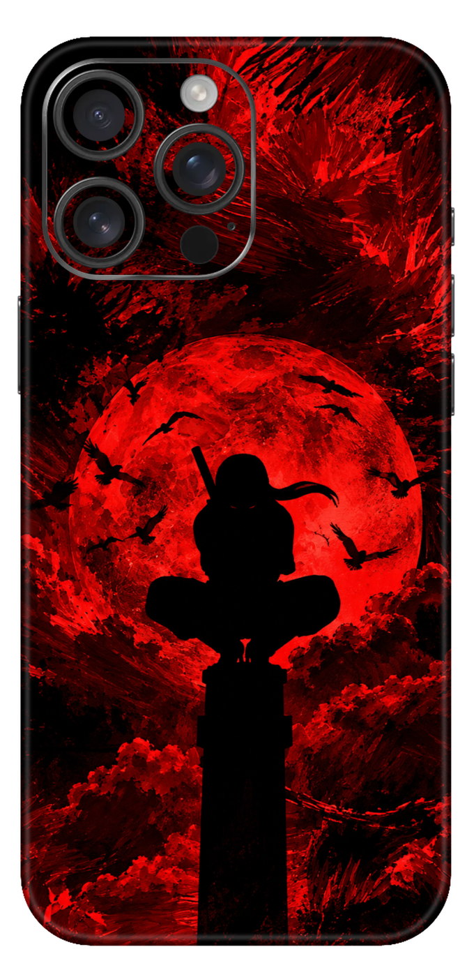 Itachi Uchiha Naruto Red Silhouette Mobile Skin