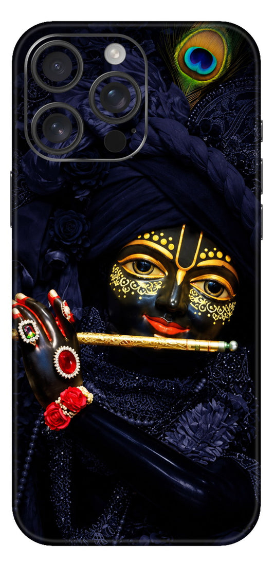 Krishna Black Background Mobile Skin