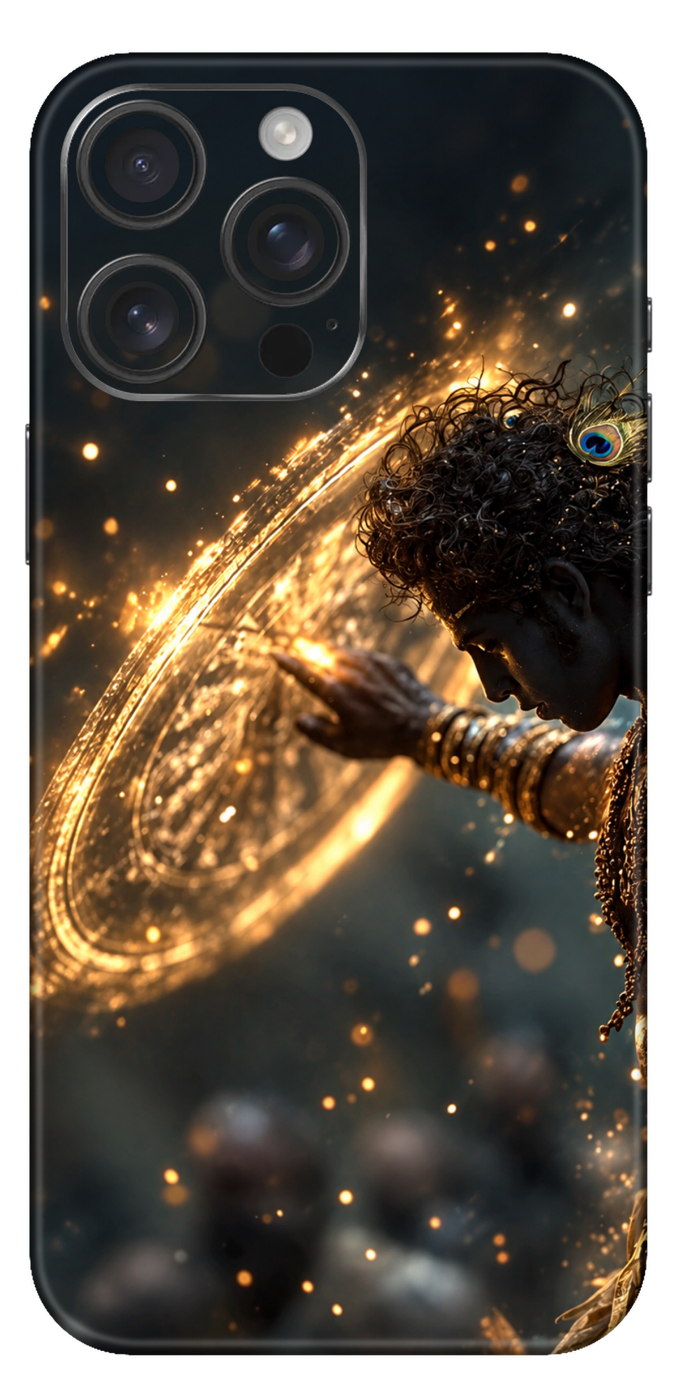 Krishna With Chakra Mobile Skin