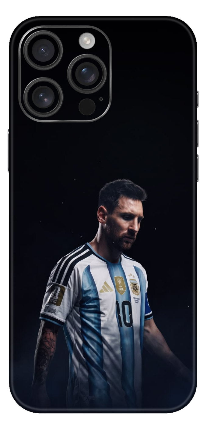 Lionel Messi Black Background Mobile Skin