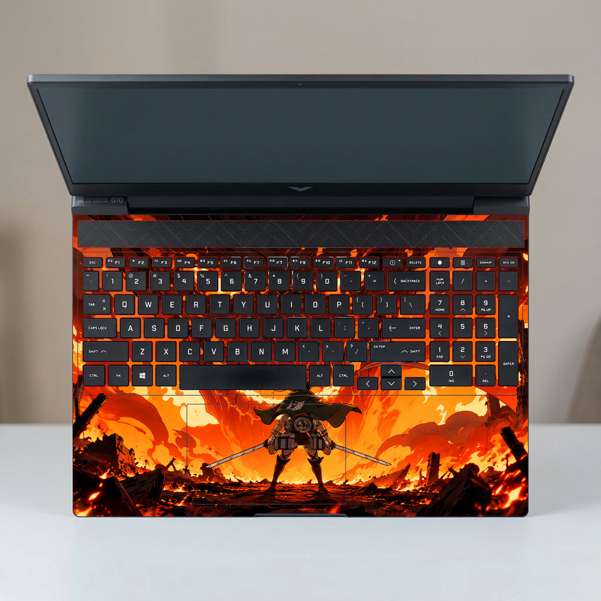 Lone Warrior Before The Burning Titan Laptop Skin