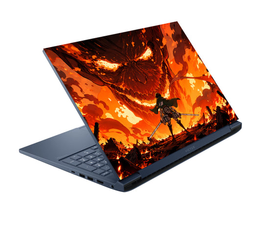 Lone Warrior Before The Burning Titan Laptop Skin