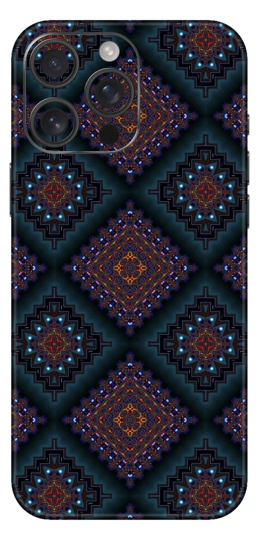 Magenta Blue Art Form Mobile Skin