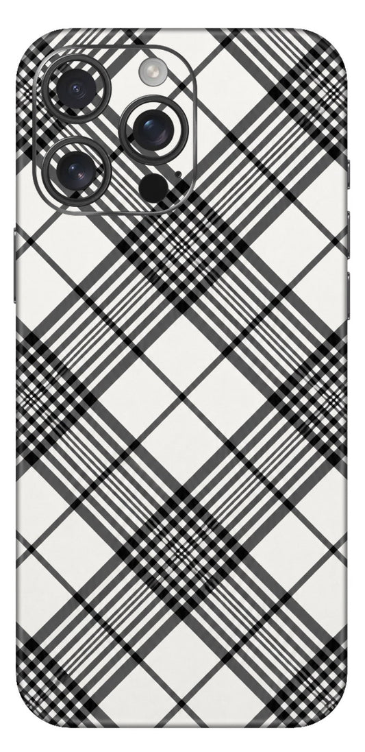 Monochrome Diamond Checks Mobile Skin
