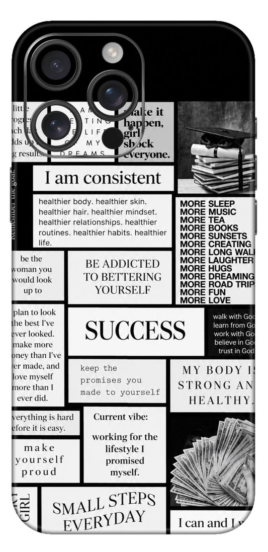Monochrome Motivation Mobile Skin