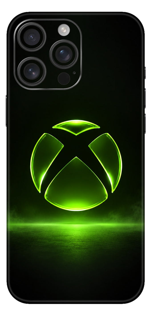 Neon Green Xbox Emblem In Darkness Mobile Skin