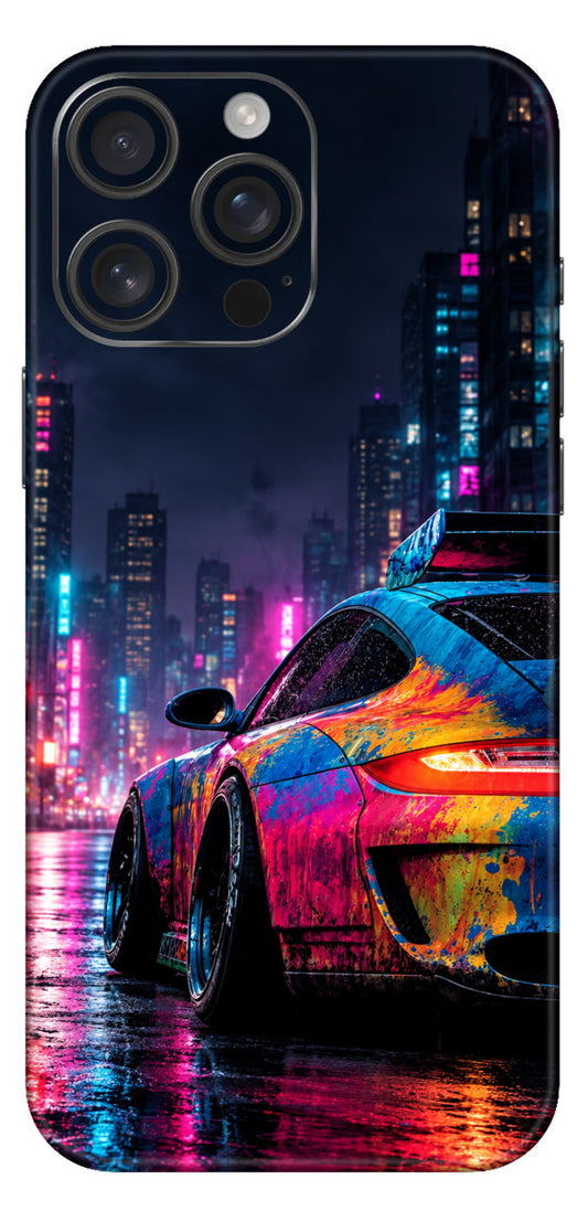 Neon Rain Racer In Cyberpunk City Mobile Skin