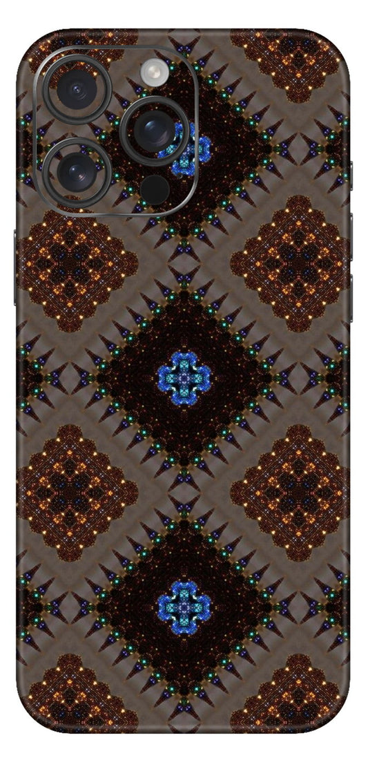 Orange Brown Abstract Artform Mobile Skin