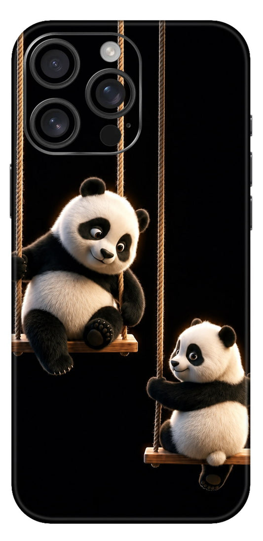 Panda Cubs On Swings Mobile Skin