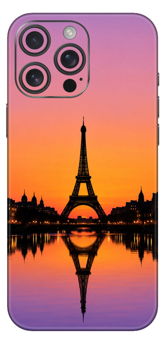 Paris Sunset Reflection Mobile Skin
