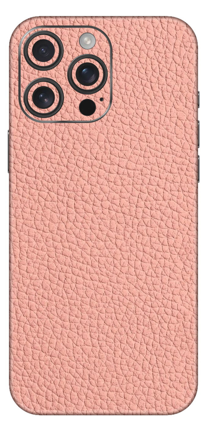 Pink Leather Mobile Skin