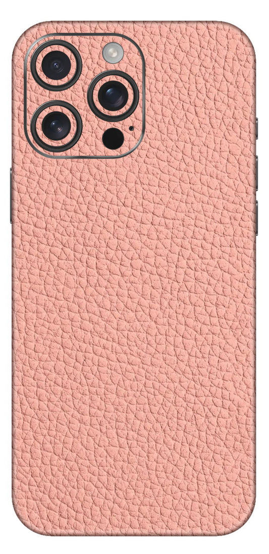 Pink Leather Mobile Skin