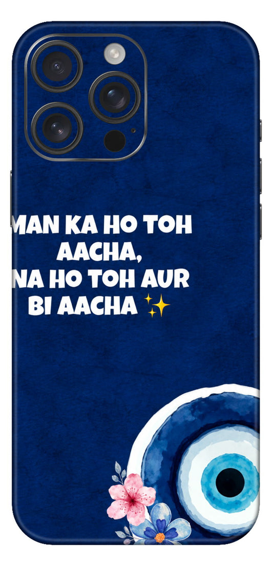 Playful Nazar Eye Quote Mobile Skin