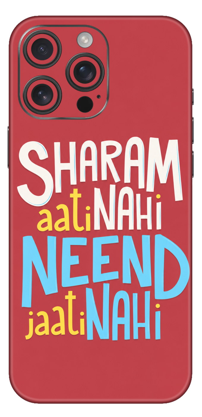 Playful Sharam And Neend Text Mobile Skin