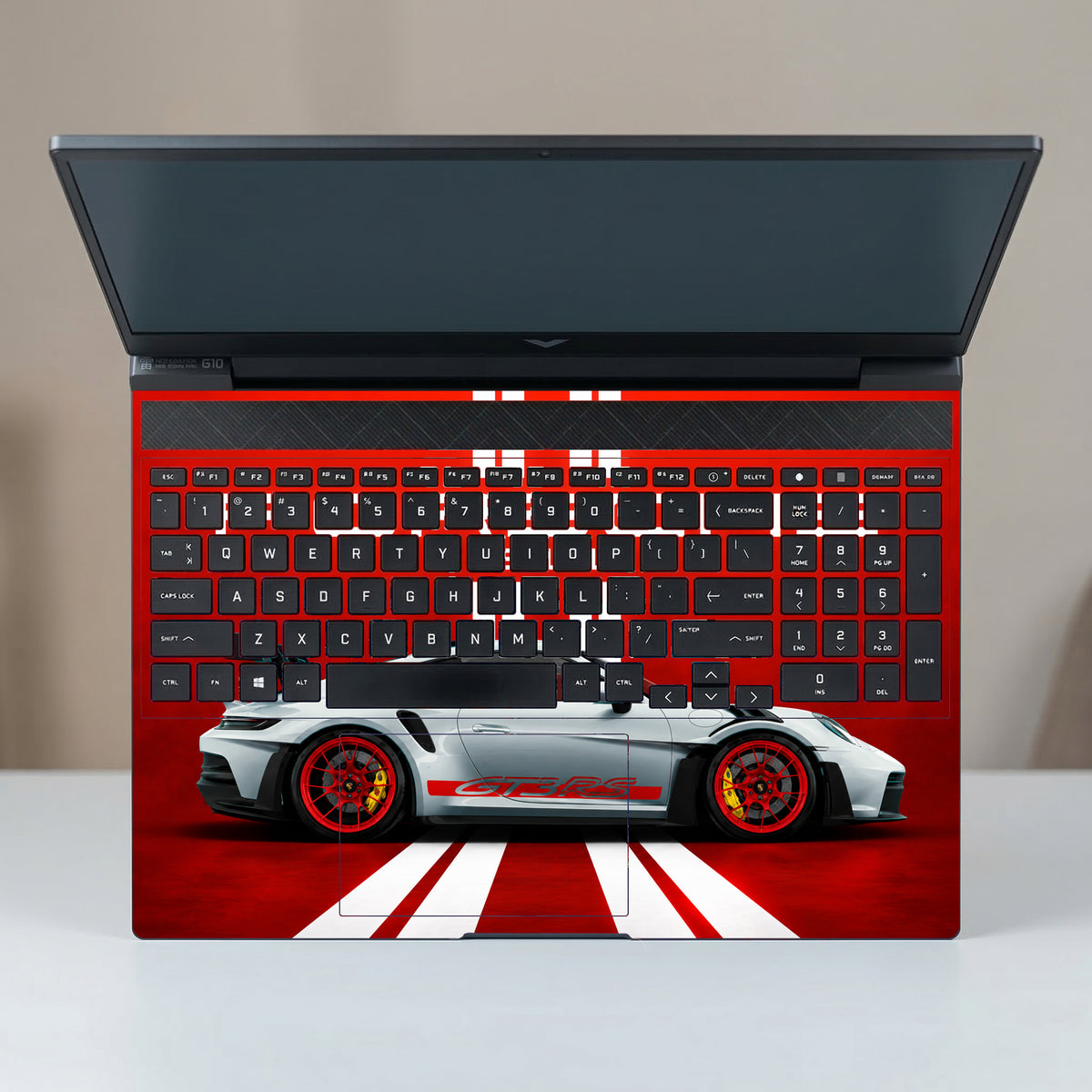 Porsche 911 Gt3 Rs Racing Poster Laptop Skin