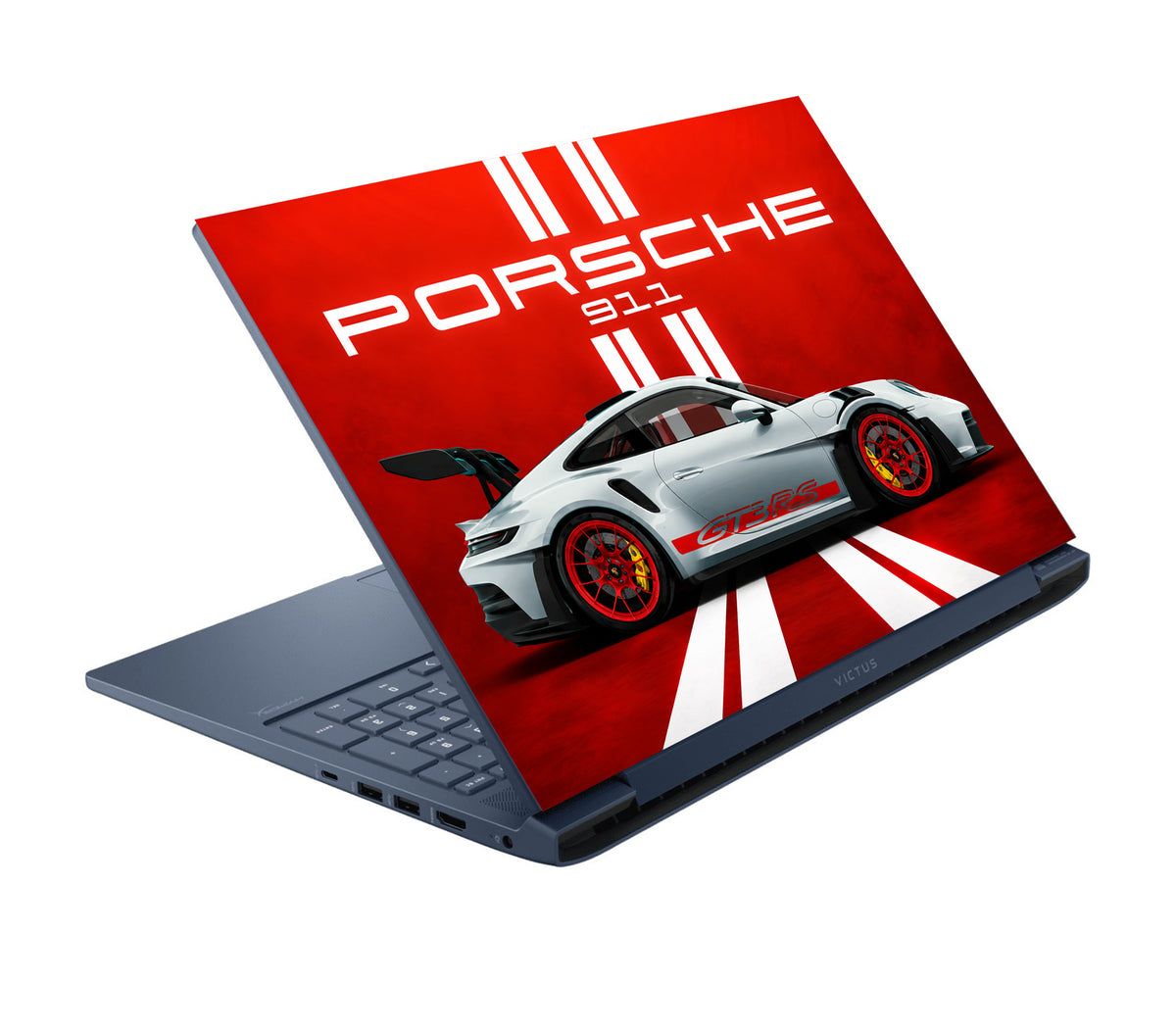 Porsche 911 Gt3 Rs Racing Poster Laptop Skin