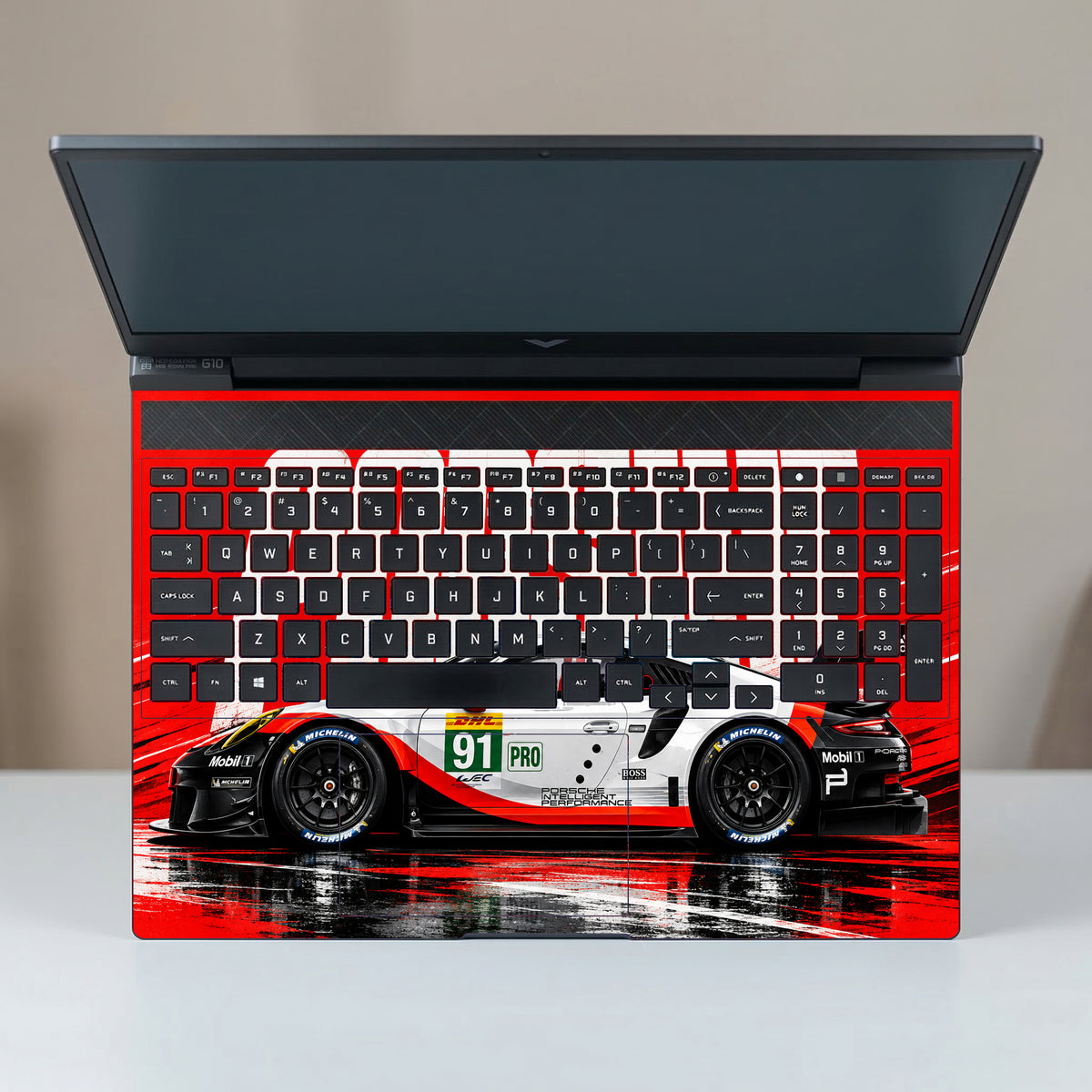 Porsche 911 Race Poster Laptop Skin