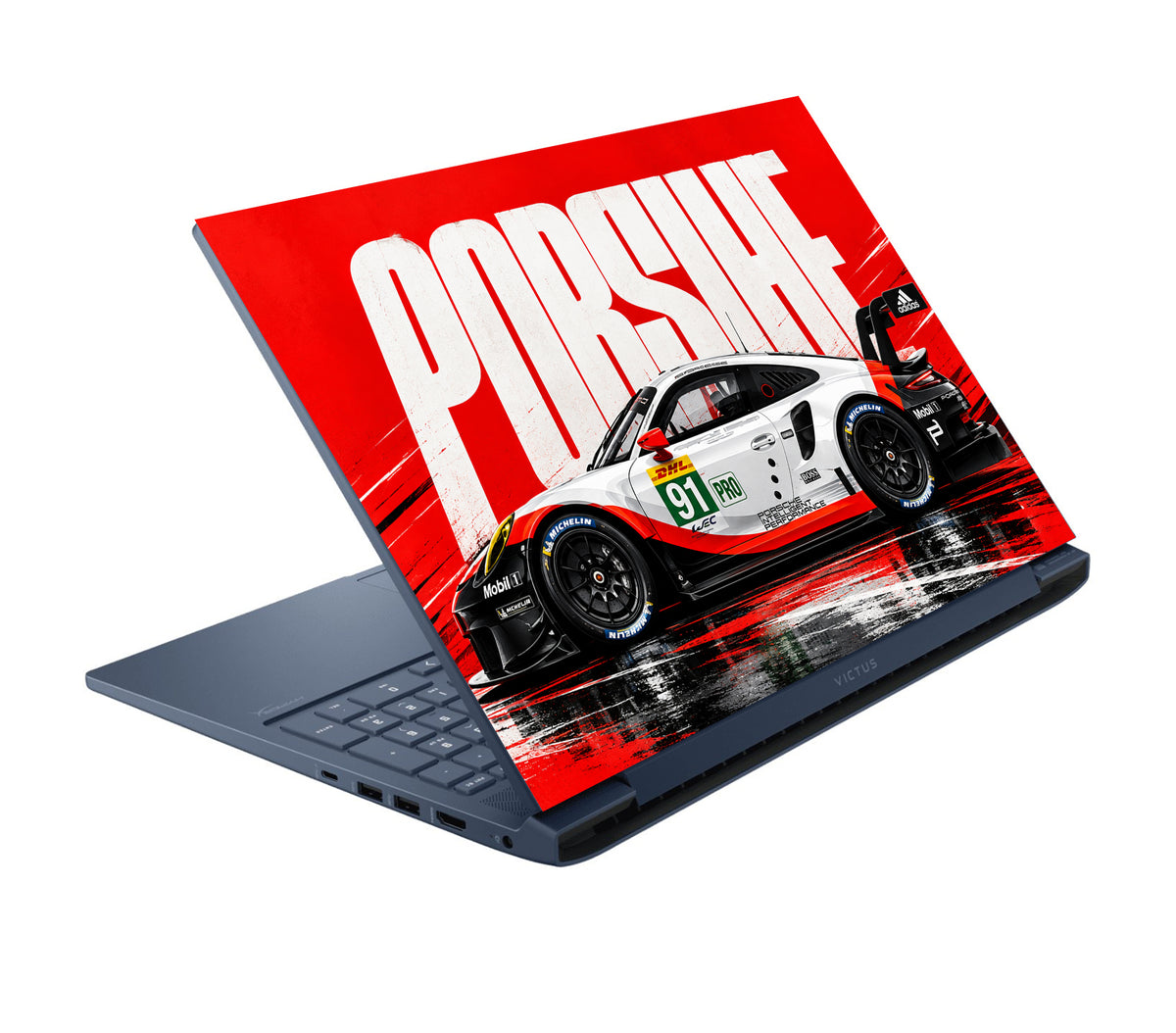 Porsche 911 Race Poster Laptop Skin