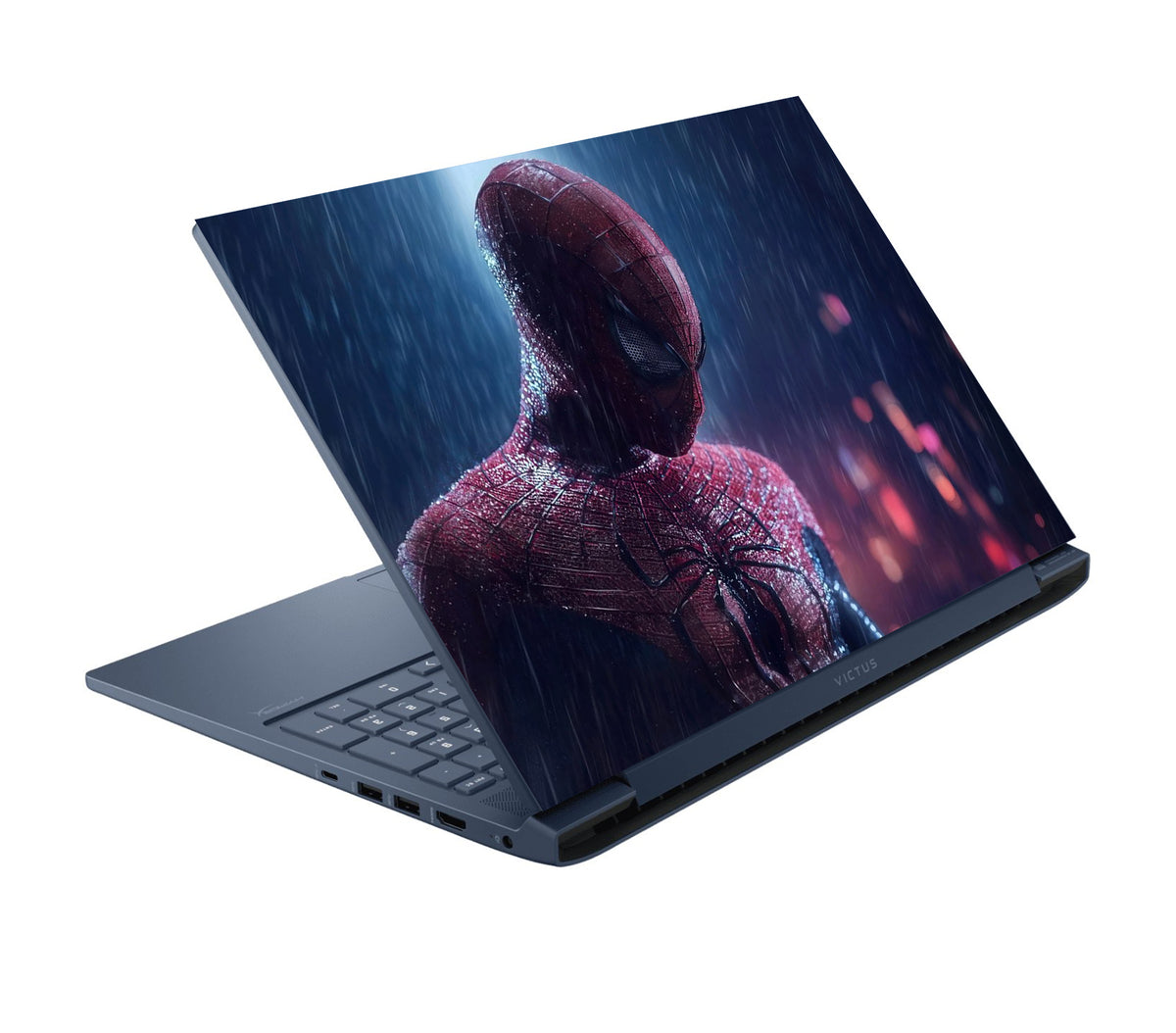 Rainy Spiderman Laptop Skin
