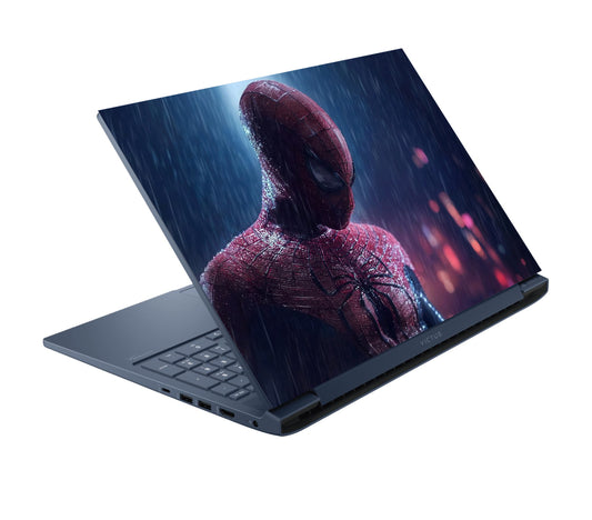 Rainy Spiderman Laptop Skin