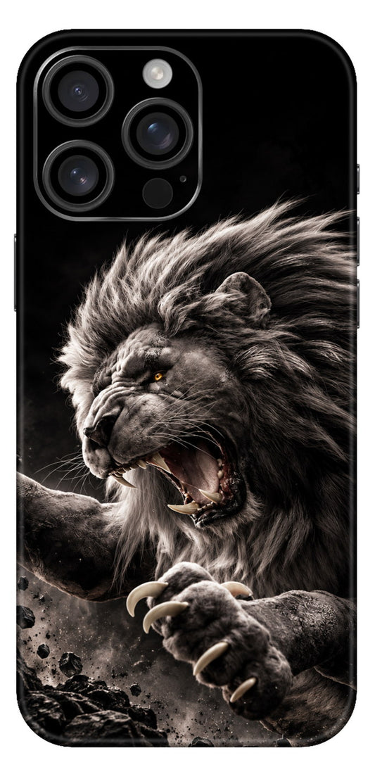 Roaring Lion In The Shadows Mobile Skin