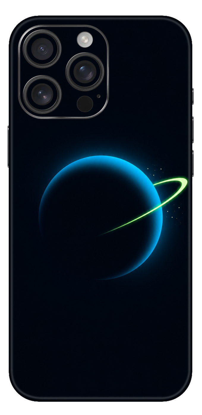 Saturn With Neon Orbit Mobile Skin