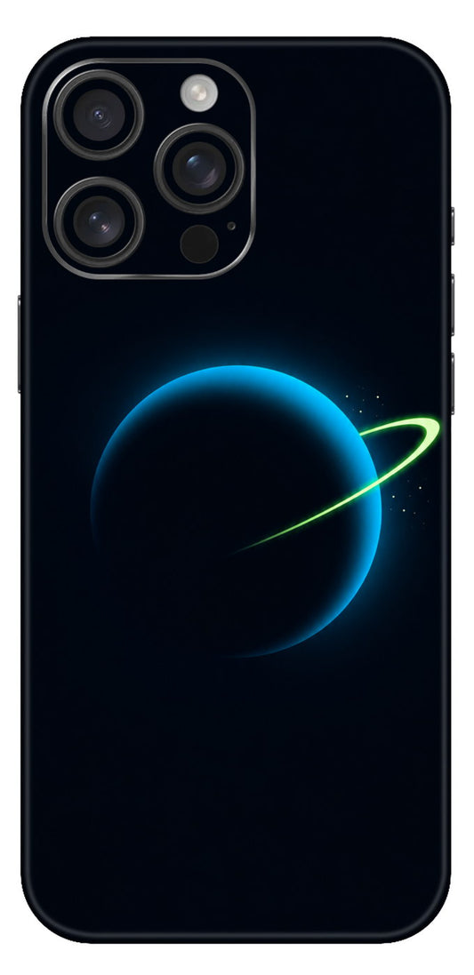 Saturn With Neon Orbit Mobile Skin