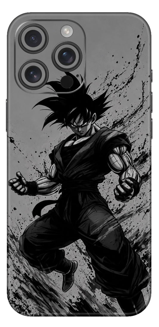 Son Goku In Black And White Mobile Skin