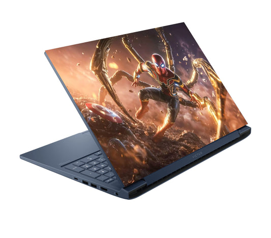 Spiderman With Golden Wings Laptop Skin