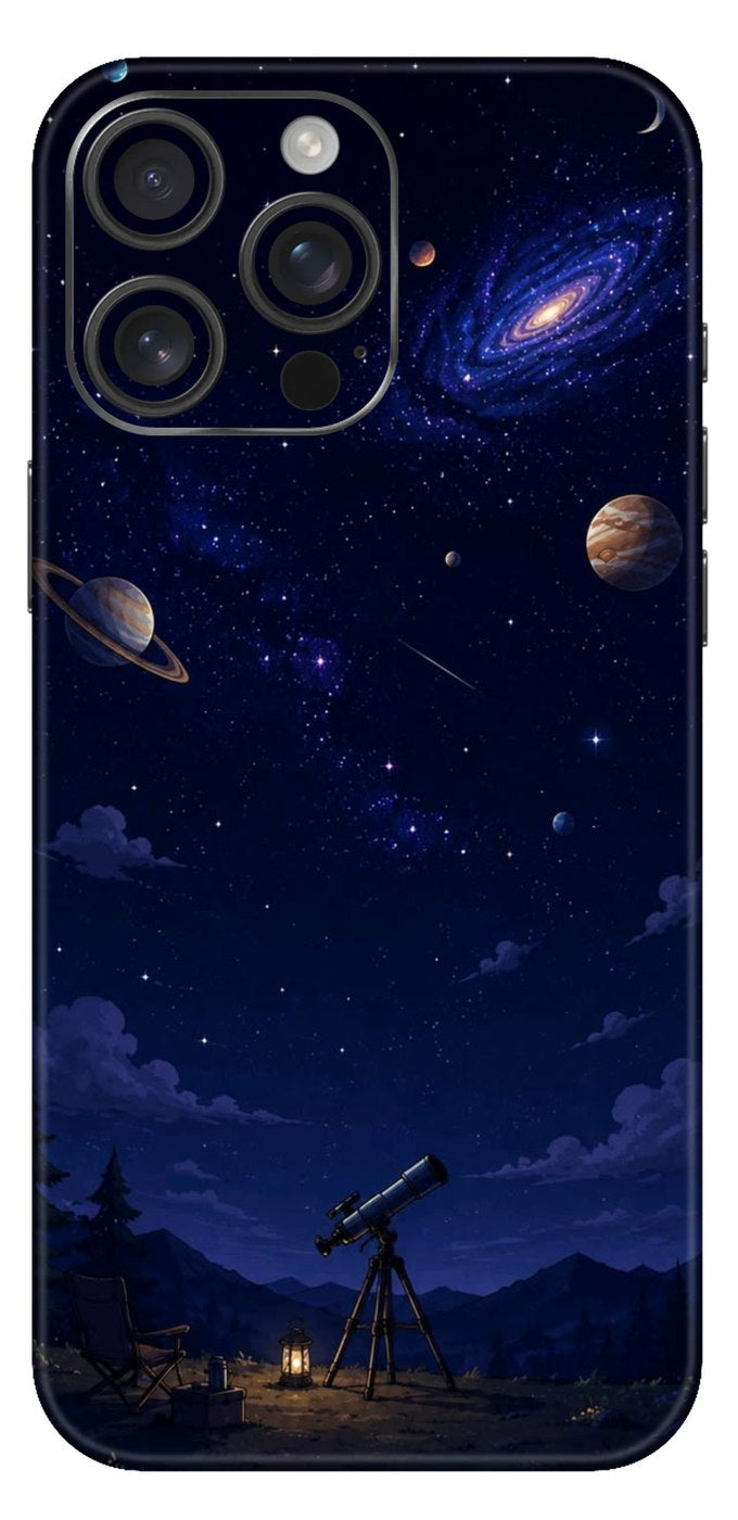 Stargazing Under The Galaxy Mobile Skin