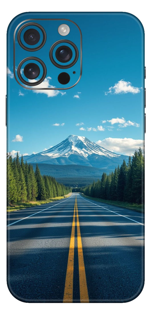 Straight Road To Mountain Mobile Skin