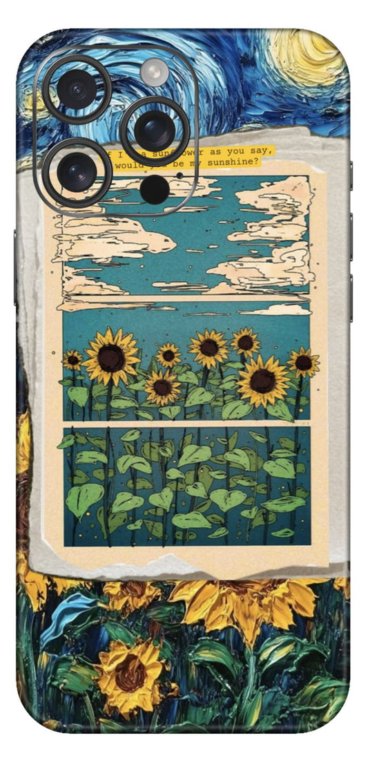 Sunflower Quote Mobile Skin