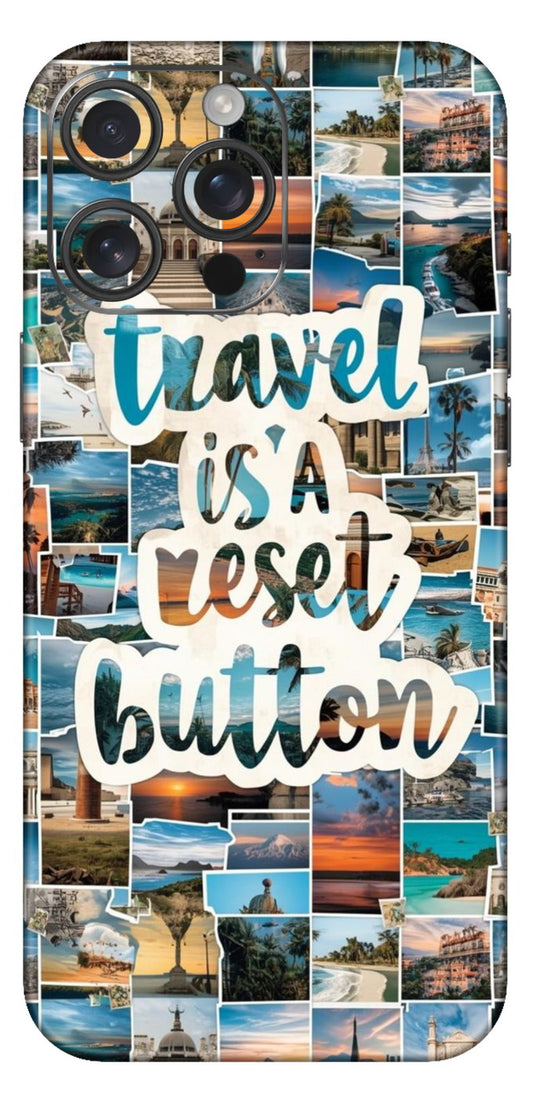 Travel Is A Rest Button Mobile Skin