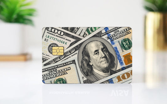 Us Dollar Bills Card Skin