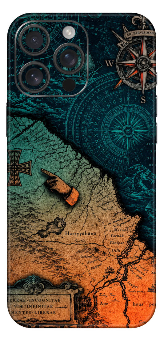 Vintage Celestial Explorers Map Mobile Skin