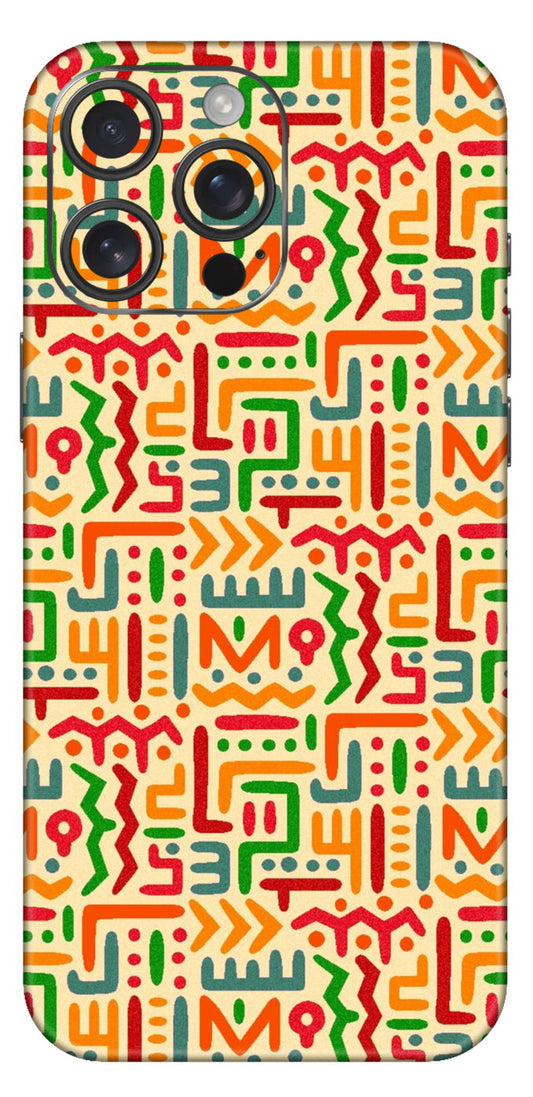 Warli Characters Mobile Skin