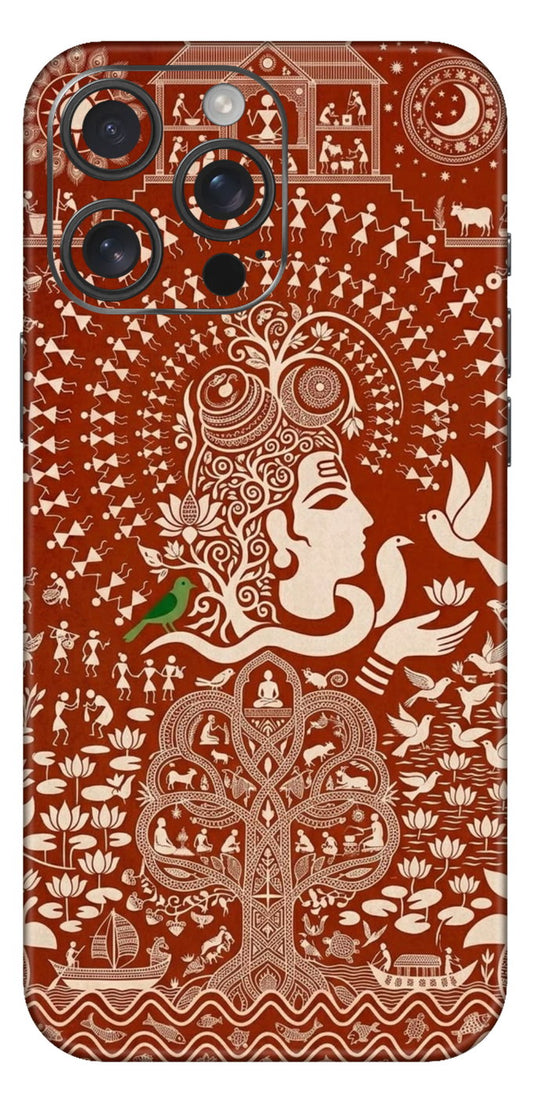 Warli Circle Of Life Mobile Skin