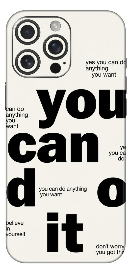You Can Do It Minimalist Mobile Skin